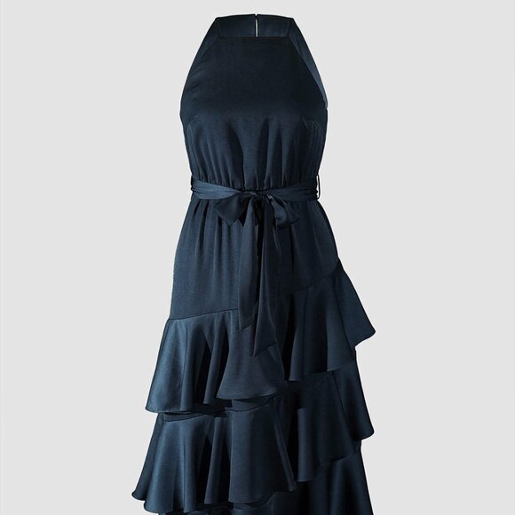 Zimmermann Asymmetrical‎ Navy Dress - Picture 3 of 6